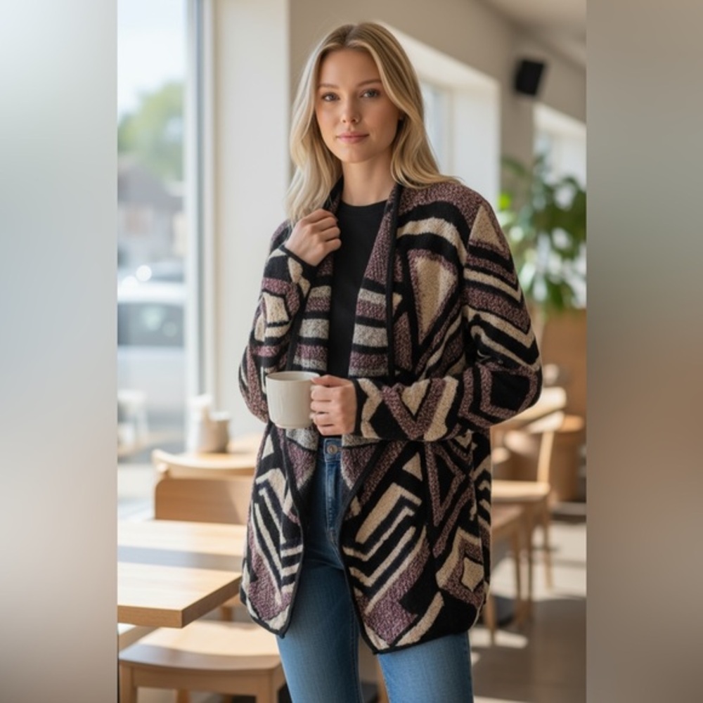 Lucky brand Tuscan Waterfall Boho Sweater Small